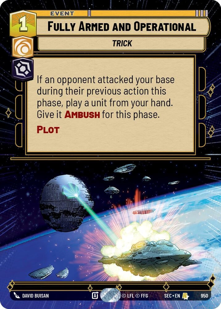 Image for Fully Armed and Operational (Hyperspace Foil) (950) [Secrets of Power] - Star Wars: Unlimited