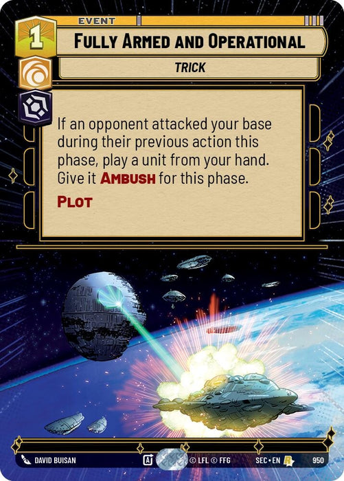 Image for Fully Armed and Operational (Hyperspace Foil) (950) [Secrets of Power] - Star Wars: Unlimited