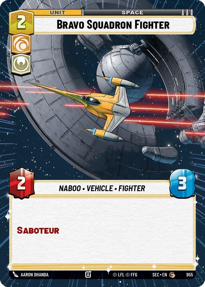 Image for Bravo Squadron Fighter (Hyperspace Foil) (955) [Secrets of Power] - Star Wars: Unlimited