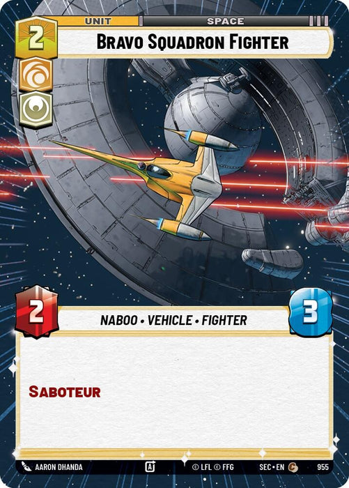Image for Bravo Squadron Fighter (Hyperspace Foil) (955) [Secrets of Power] - Star Wars: Unlimited