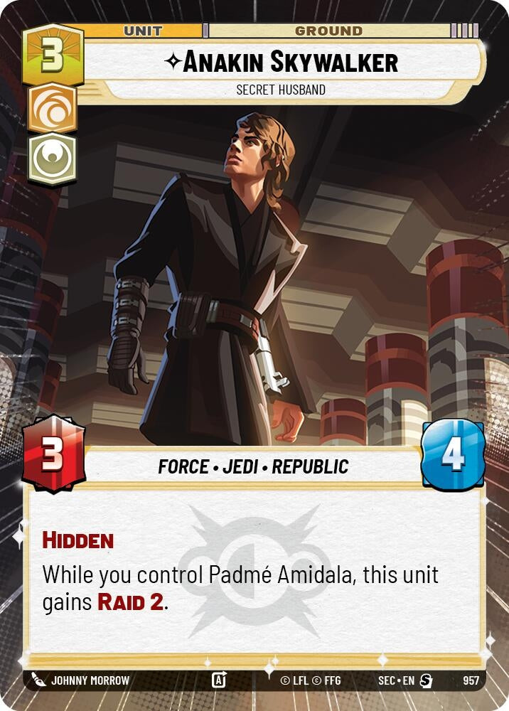 Image for Anakin Skywalker - Secret Husband (Hyperspace Foil) (957) [Secrets of Power] - Star Wars: Unlimited