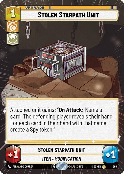Image for Stolen Starpath Unit (Hyperspace Foil) (966) [Secrets of Power] - Star Wars: Unlimited