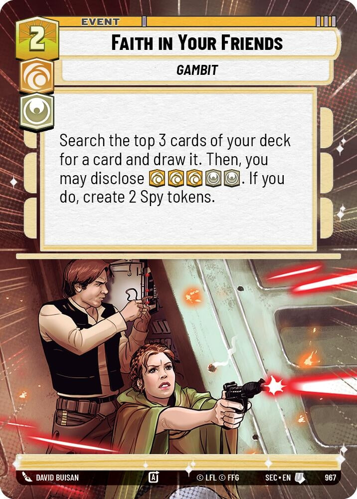 Image for Faith in Your Friends (Hyperspace Foil) (967) [Secrets of Power] - Star Wars: Unlimited