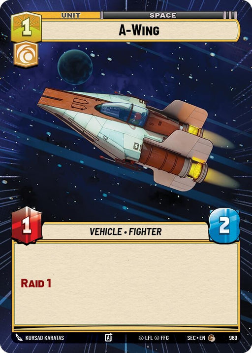 Image for A-Wing (Hyperspace Foil) (969) [Secrets of Power] - Star Wars: Unlimited