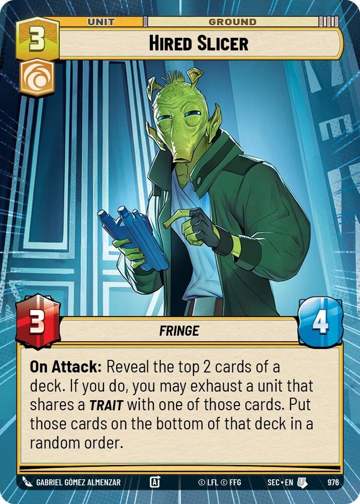 Image for Hired Slicer (Hyperspace Foil) (976) [Secrets of Power] - Star Wars: Unlimited