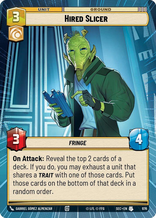 Image for Hired Slicer (Hyperspace Foil) (976) [Secrets of Power] - Star Wars: Unlimited