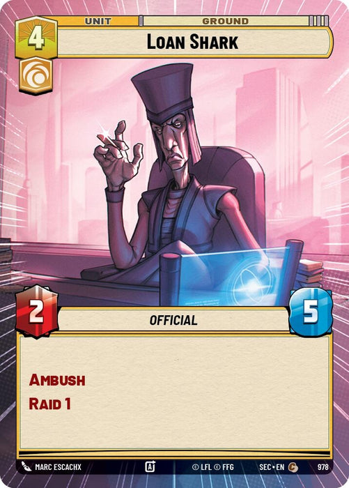 Image for Loan Shark (Hyperspace Foil) (978) [Secrets of Power] - Star Wars: Unlimited