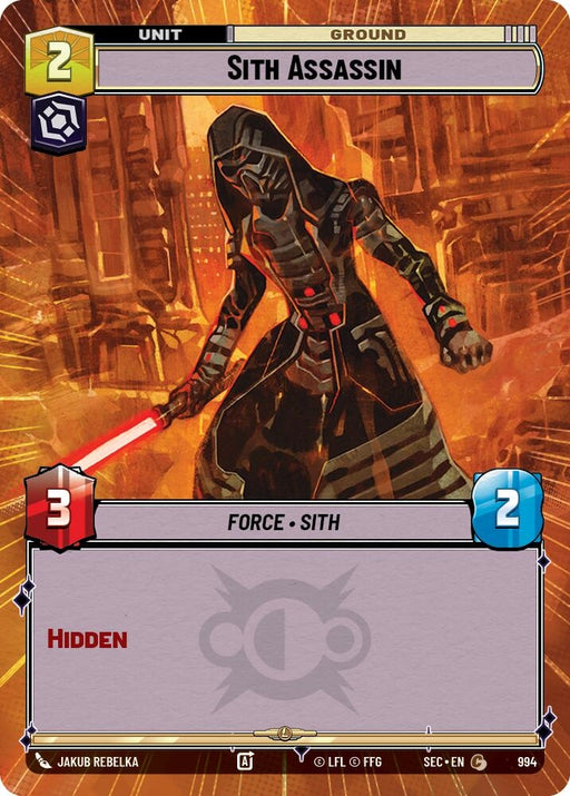 Image for Sith Assassin (Hyperspace Foil) (994) [Secrets of Power] - Star Wars: Unlimited