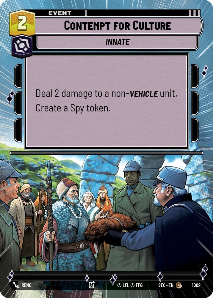 Image for Contempt for Culture (Hyperspace Foil) (1002) [Secrets of Power] - Star Wars: Unlimited