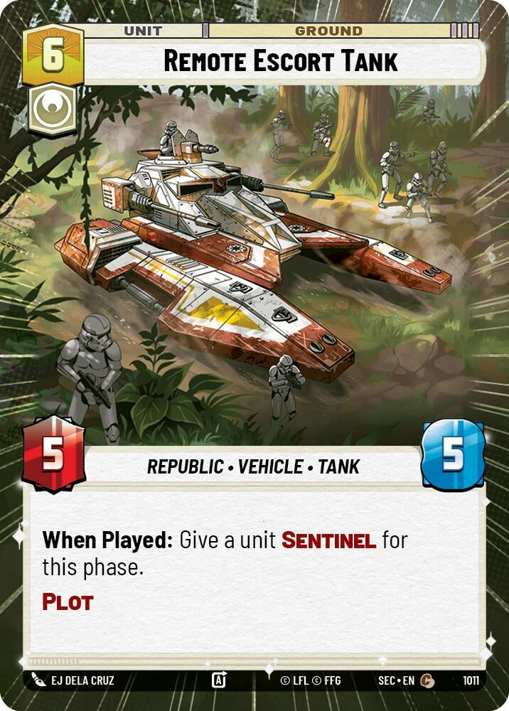 Image for Remote Escort Tank (Hyperspace Foil) (1011) [Secrets of Power] - Star Wars: Unlimited