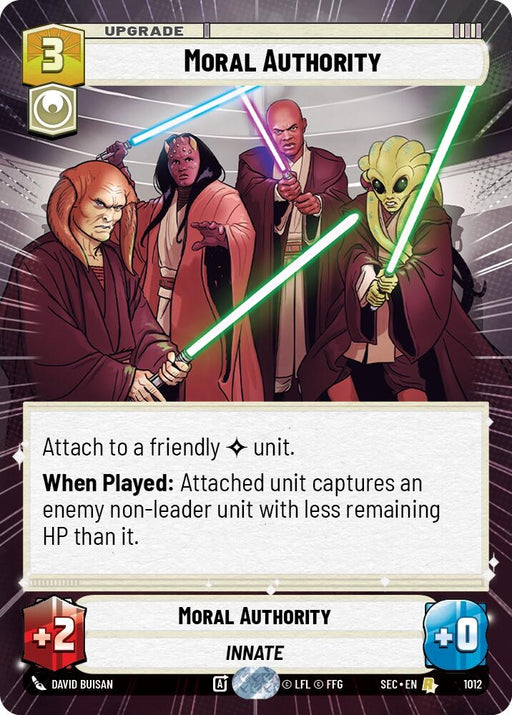 Image for Moral Authority (Hyperspace Foil) (1012) [Secrets of Power] - Star Wars: Unlimited