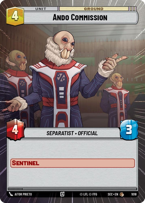 Image for Ando Commission (Hyperspace Foil) (1018) [Secrets of Power] - Star Wars: Unlimited