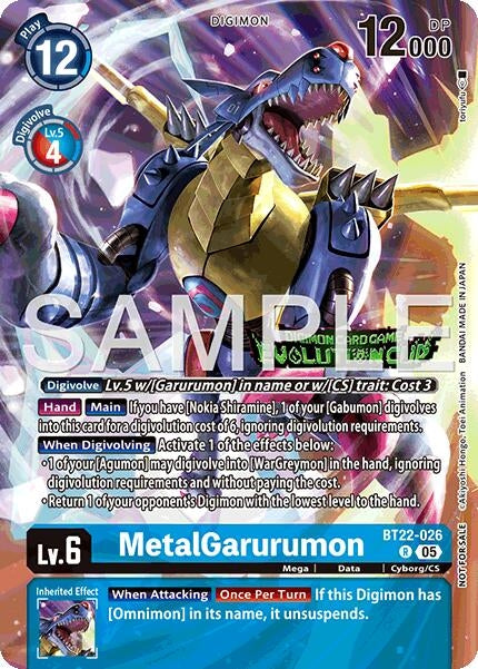 MetalGarurumon (Evolution Cup 2025 Vol. 3 Participant) (BT22-026 R) [Cyber Eden]