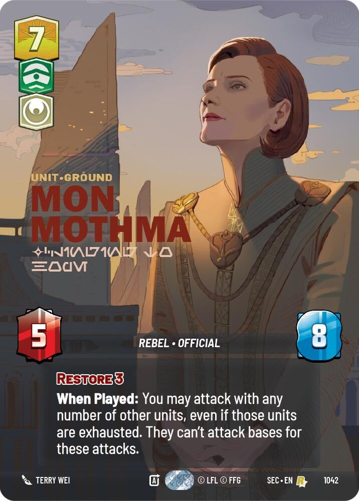 Image for Mon Mothma - Clinging to Hope (Prestige) (1042) [Secrets of Power] - Star Wars: Unlimited