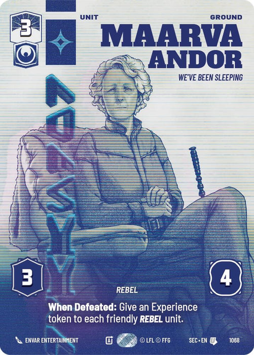 Image for Maarva Andor - We've Been Sleeping (Prestige) (1068) [Secrets of Power] - Star Wars: Unlimited