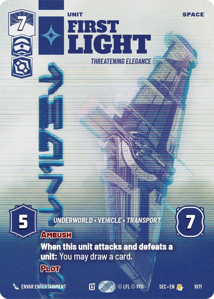 Image for First Light - Threatening Elegance (Prestige) (1071) [Secrets of Power] - Star Wars: Unlimited