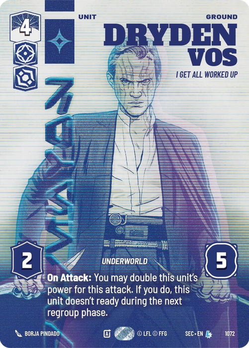 Image for Dryden Vos - I Get All Worked Up (Prestige) (1072) [Secrets of Power] - Star Wars: Unlimited