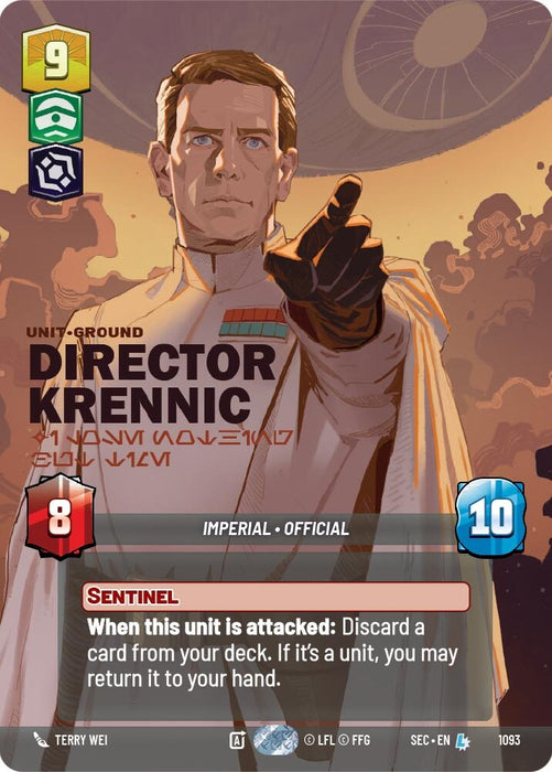 Image for Director Krennic - I Lose Nothing But Time (Prestige Foil) (1093) [Secrets of Power] - Star Wars: Unlimited