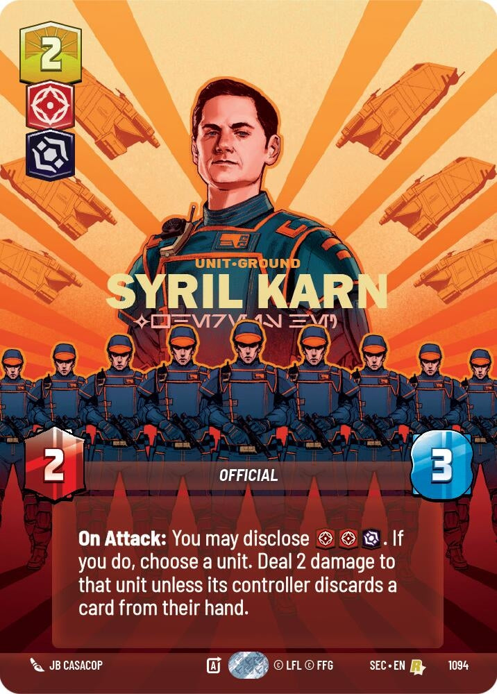 Image for Syril Karn - Where Is He? (Prestige Foil) (1094) [Secrets of Power] - Star Wars: Unlimited