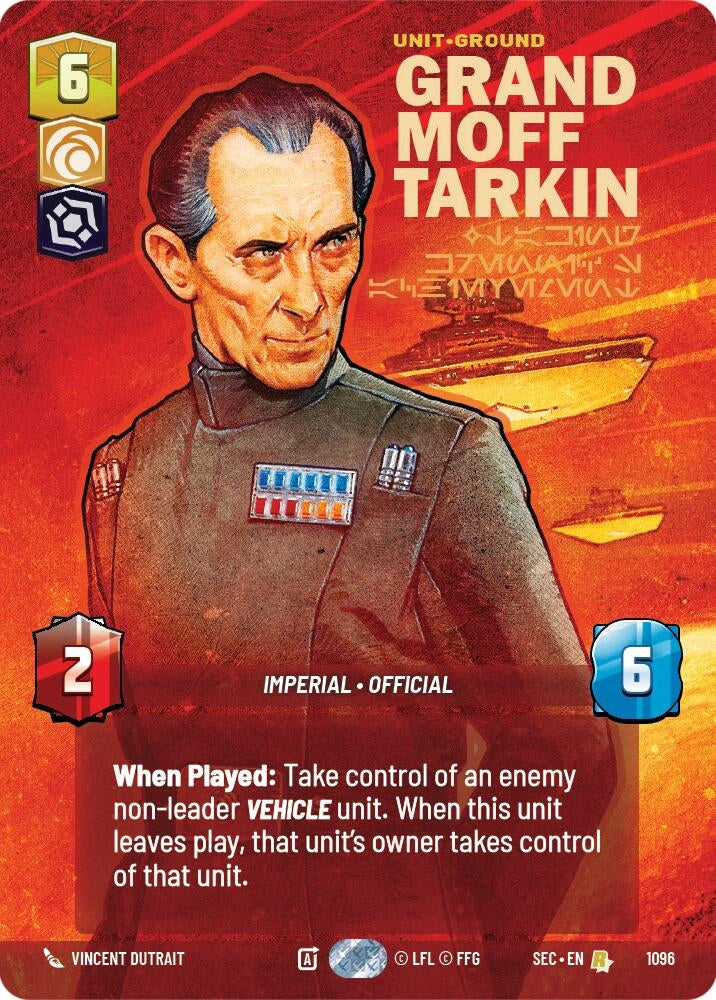 Image for Grand Moff Tarkin - Taking Krennic's Achievement (Prestige Foil) (1096) [Secrets of Power] - Star Wars: Unlimited