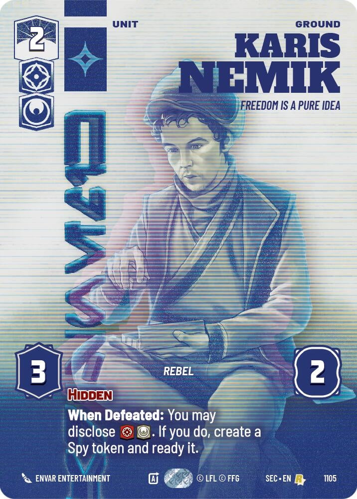 Image for Karis Nemik - Freedom is a Pure Idea (Prestige Foil) (1105) [Secrets of Power] - Star Wars: Unlimited