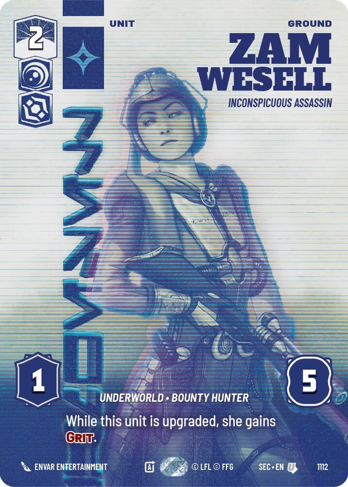 Image for Zam Wesell - Inconspicuous Assassin (Prestige Foil) (1112) [Secrets of Power] - Star Wars: Unlimited