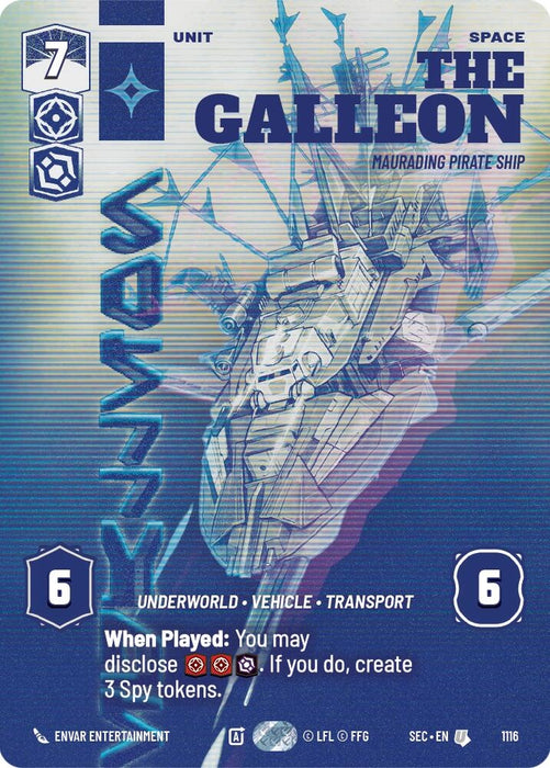 Image for The Galleon - Marauding Pirate Ship (Prestige Foil) (1116) [Secrets of Power] - Star Wars: Unlimited