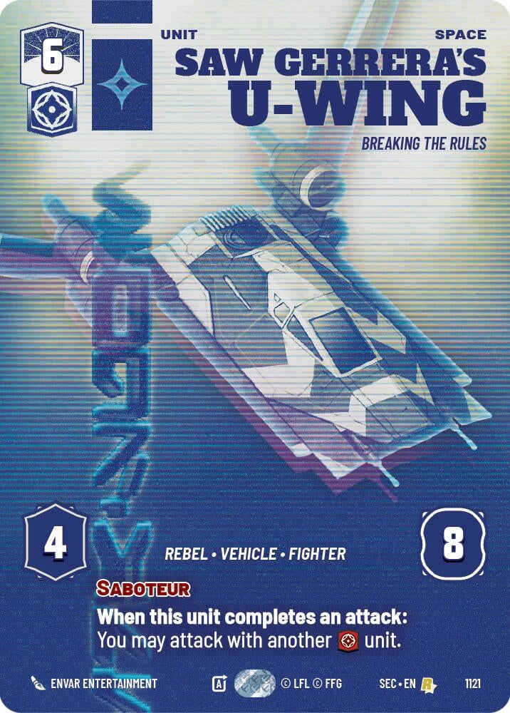 Image for Saw Gerrera's U-Wing - Breaking the Rules (Prestige Foil) (1121) [Secrets of Power] - Star Wars: Unlimited