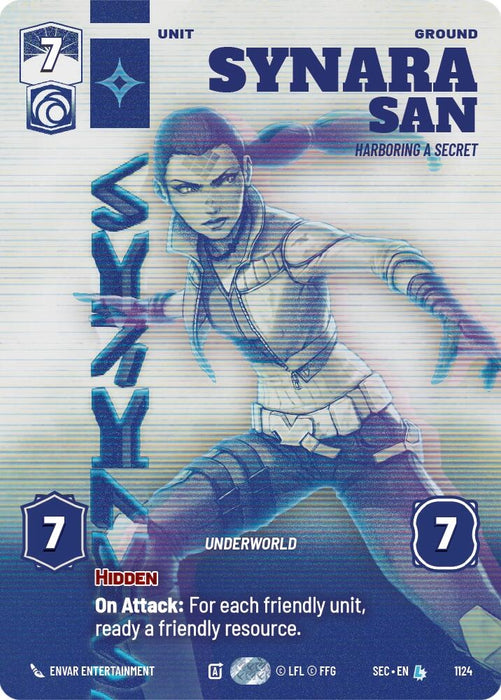 Image for Synara San - Harboring a Secret (Prestige Foil) (1124) [Secrets of Power] - Star Wars: Unlimited