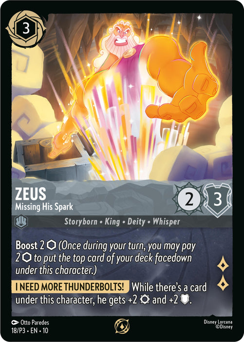 Image for Zeus - Missing His Spark (18) [Disney Lorcana Promo Cards] - Disney Lorcana