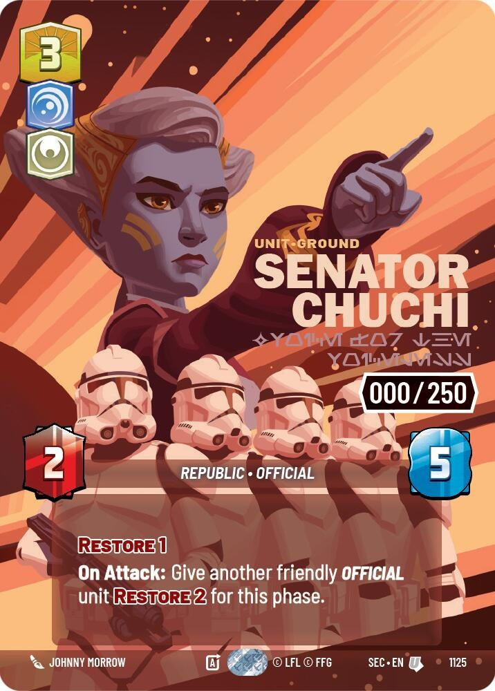 Image for Senator Chuchi - Voice for the Voiceless (Serialized) (1125) [Secrets of Power] - Star Wars: Unlimited