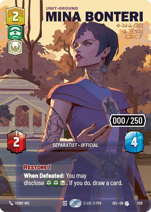 Image for Mina Bonteri - Stop This War (Serialized) (1126) [Secrets of Power] - Star Wars: Unlimited