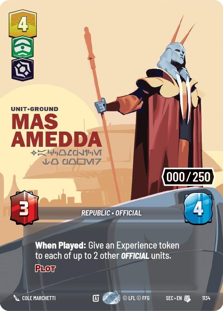 Image for Mas Amedda - Accomplice to Power (Serialized) (1134) [Secrets of Power] - Star Wars: Unlimited