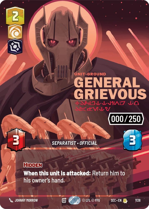 Image for General Grievous - Scuttling to Safety (Serialized) (1138) [Secrets of Power] - Star Wars: Unlimited