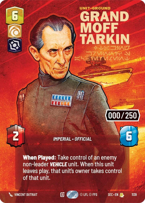 Image for Grand Moff Tarkin - Taking Krennic's Achievement (Serialized) (1139) [Secrets of Power] - Star Wars: Unlimited