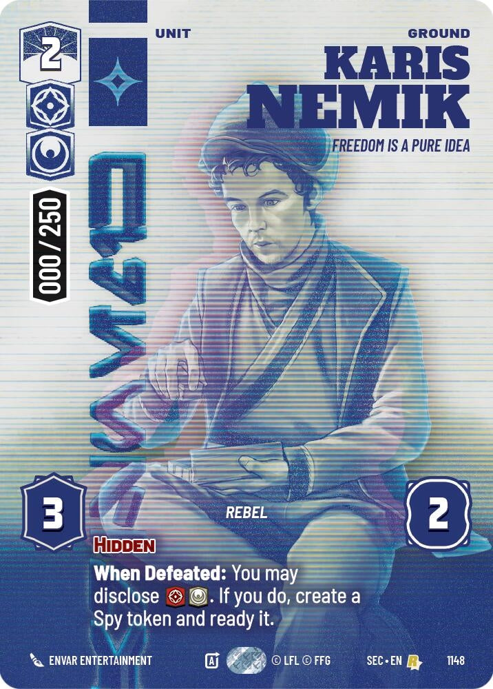 Image for Karis Nemik - Freedom is a Pure Idea (Serialized) (1148) [Secrets of Power] - Star Wars: Unlimited