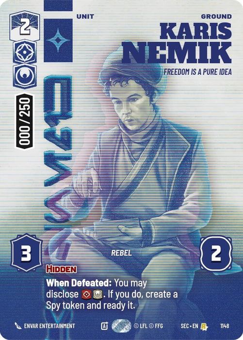 Image for Karis Nemik - Freedom is a Pure Idea (Serialized) (1148) [Secrets of Power] - Star Wars: Unlimited