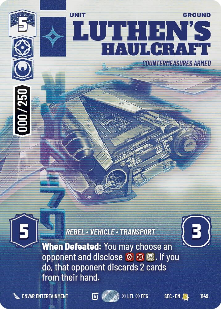 Image for Luthen's Haulcraft - Countermeasures Armed (Serialized) (1149) [Secrets of Power] - Star Wars: Unlimited
