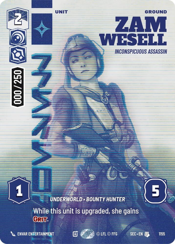 Image for Zam Wesell - Inconspicuous Assassin (Serialized) (1155) [Secrets of Power] - Star Wars: Unlimited