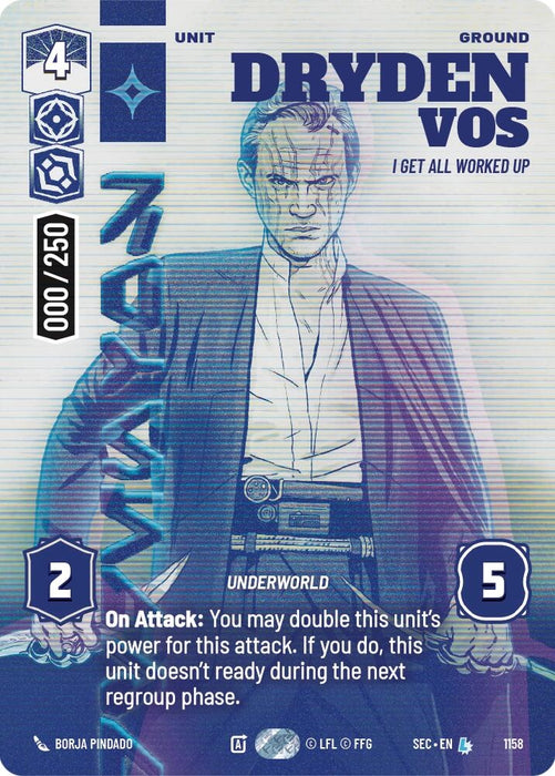 Image for Dryden Vos - I Get All Worked Up (Serialized) (1158) [Secrets of Power] - Star Wars: Unlimited