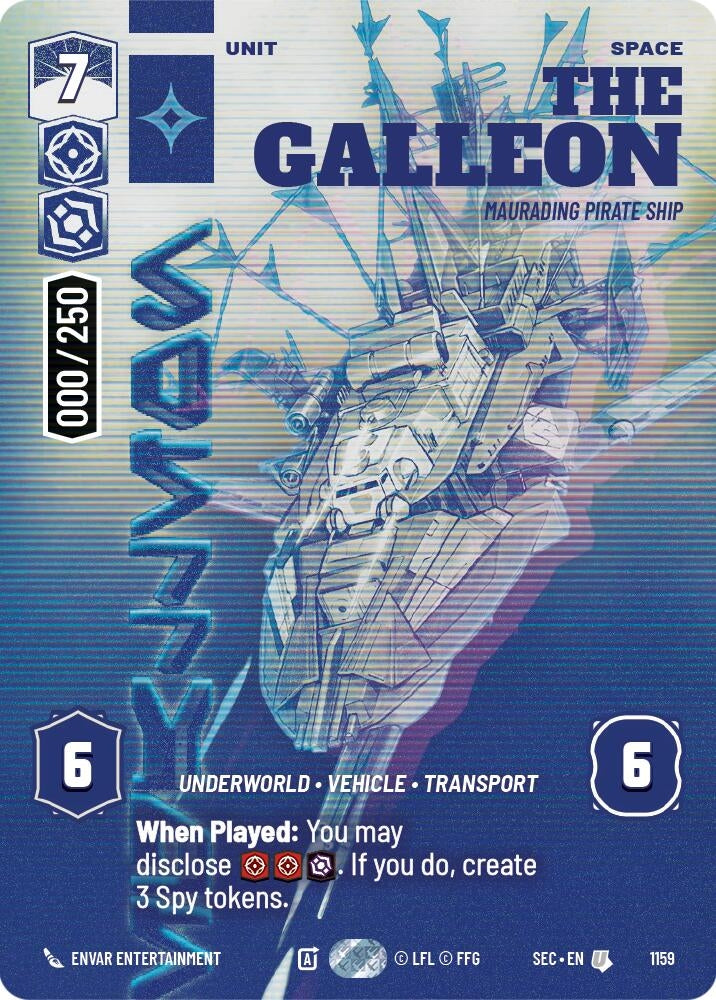 Image for The Galleon - Marauding Pirate Ship (Serialized) (1159) [Secrets of Power] - Star Wars: Unlimited