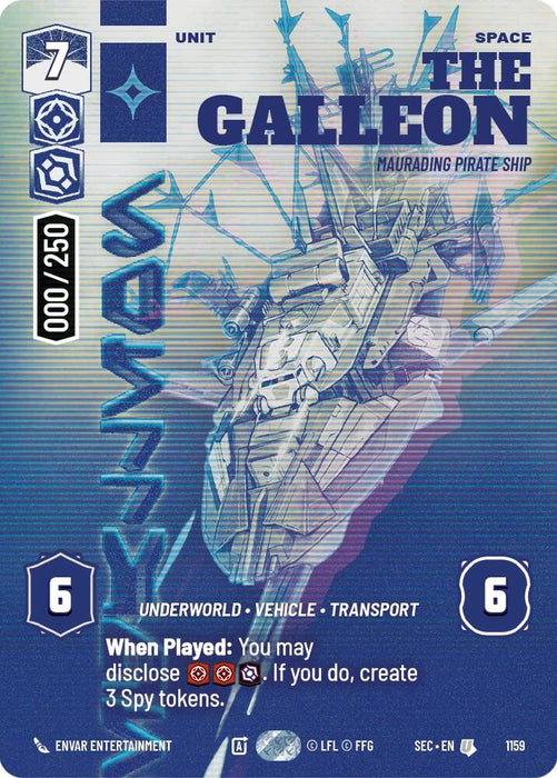 Image for The Galleon - Marauding Pirate Ship (Serialized) (1159) [Secrets of Power] - Star Wars: Unlimited