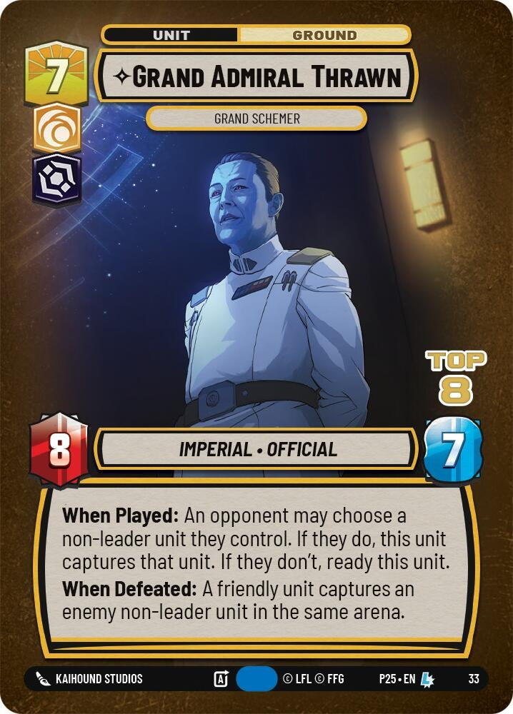 Image for Grand Admiral Thrawn - Grand Schemer (Top 8) (33) [Organized Play Promos] - Star Wars: Unlimited