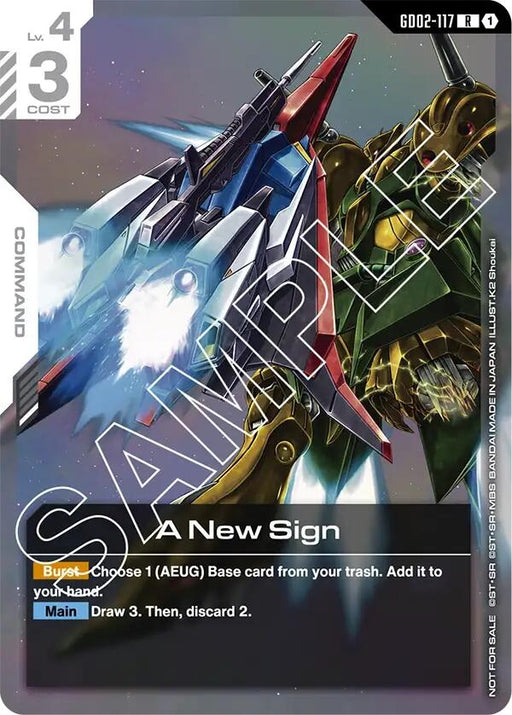 Image for A New Sign (Newtype Challenge 2025 Mission 2) (GD02-117) [Gundam Promotional Cards] - Gundam Card Game