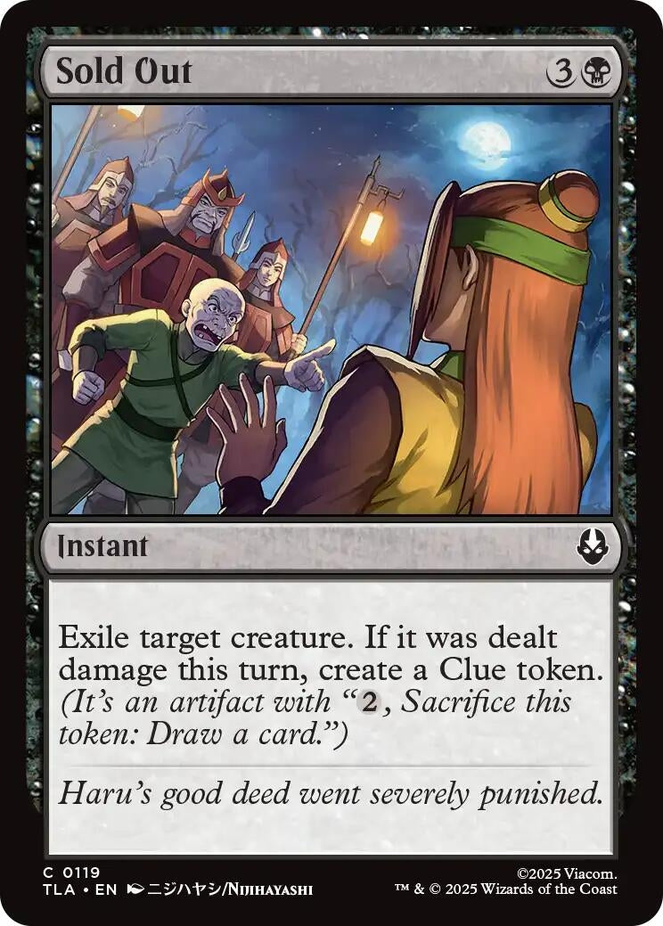 Image for Sold Out (119) [Avatar: The Last Airbender] - Magic: The Gathering