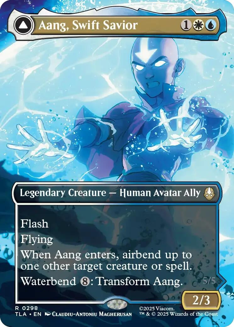 Image for Aang, Swift Savior (0298) (Borderless) (298) [Avatar: The Last Airbender] - Magic: The Gathering