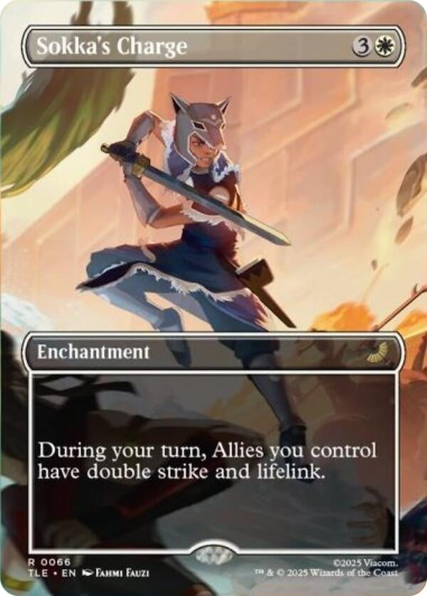 Image for Sokka's Charge (Borderless) (66) [Avatar: The Last Airbender: Eternal-Legal] - Magic: The Gathering