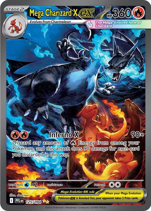 Image for Mega Charizard X ex (125/094) [ME02: Phantasmal Flames] - Pokemon