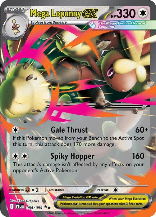Image for Mega Lopunny ex (084/094) [ME02: Phantasmal Flames] - Pokemon