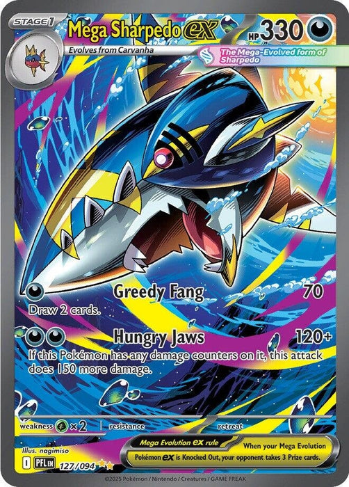 Image for Mega Sharpedo ex (127/094) [ME02: Phantasmal Flames] - Pokemon